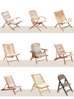 Collection de chaises longues pliantes Meiqi pour balcon, chaise longue inclinable, chaise de patio, canapé relaxant pour l'intérieur et l'extérieur