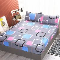 Parure de lit 100% coton SP85 haute qualité au meilleur prix 1 drap-housse 2 taies d'oreiller avec impression de conception personnalisée