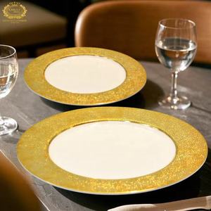 Exquis Premium élégant peint à la main Design <span class=keywords><strong>de</strong></span> luxe <span class=keywords><strong>porcelaine</strong></span> <span class=keywords><strong>porcelaine</strong></span> assiette en céramique pour ensemble <span class=keywords><strong>de</strong></span> vaisselle - Product Image 3