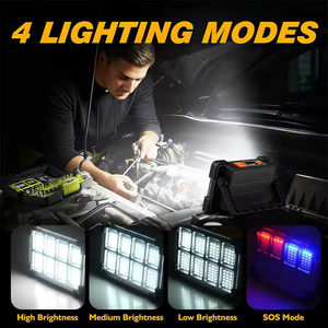 Lámpara LED solar recargable de 120W, reflector portátil, IP65/66, impermeable, para exteriores, paisajismo y trabajo. - Product Image 2