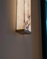 Lampe murale rectangulaire en albâtre, style nordique moderne et élégant, éclairage minimaliste pour la décoration intérieure, chambre à coucher, chevet, couloir, hôtel