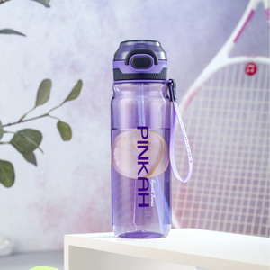 ขวดน้ำพลาสติก PINKAH NEW 800 มล. 27 ออนซ์ ปลอดสาร BPA Tritan สำหรับเล่นกีฬา พร้อมสายสะพายและหลอดดูด <span class=keywords><strong>2</strong></span> in 1 สำหรับดื่ม แคมป์ปิ้ง เดินป่า - Product Image 2