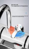 Robinet chauffe-eau électrique instantané mini 110V 220V, robinet à poignée unique avec affichage numérique LED, chauffage rapide, installation rapide