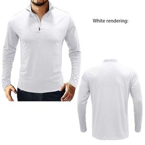 เสื้อฮู้ดผู้ชายแบบสวมใส่สบาย ผ้าถักน้ำหนัก 200 กรัม แขนยาว ซิปครึ่งตัว ทรงเข้ารูป ระบายอากาศได้ดี แห้งเร็ว ซับเหงื่อ เหมาะสำหรับวิ่งและออกกำลังกาย - Product Image 6