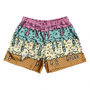 2026 Men's High Quality Customized Summer Mesh Shorts High Street <b>Mid</b> 100% Polyester Digital Printing Quick Dry Breathable Beach - Product Image 2