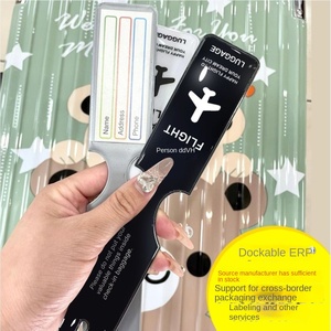 ป้ายติดกระเป๋าเดินทางกันน้ำทำจาก PVC พร้อมโลโก้ป้องกันการสูญหายและป้ายชื่อแบรนด์พร้อมลายตัวอักษรสำหรับเช็คอิน ใช้ติดกระเป๋าเดินทาง - Product Image 1