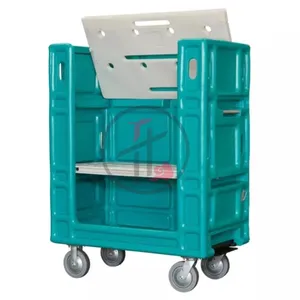 plastic rotational molding customized Rotomolding Laundry Cart/ Laundry Trolley