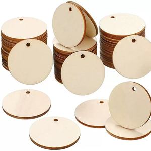 Étiquettes artisanales en bois en forme d'œuf Holiford, 5 tailles avec trou pour décorations de Pâques, fournitures de fête - Product Image 3