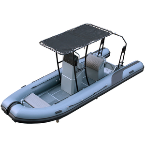 <span class=keywords><strong>Bateau</strong></span> de vitesse gonflable <span class=keywords><strong>rigide</strong></span> à coque en aluminium <span class=keywords><strong>semi</strong></span> profonde RIB540 Orca/ Hypalon/PVC de 17,7 pieds avec <span class=keywords><strong>moteur</strong></span> - Product Image 4