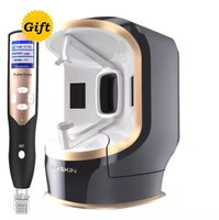 Dermatoscope numérique 3D portable avec IA, analyseur de peau, appareil d'analyse de la peau avec lumière UV pour les spas et les salons de beauté