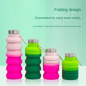Bouteille d'eau pliable en silicone 500 ml, qualité alimentaire, réutilisable, portable, pour le sport et les voyages en extérieur, OEM - Product Image 5