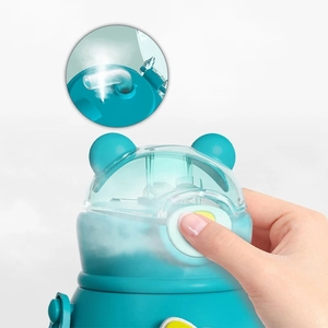 500ml thép không gỉ nhiệt chai nước cho trẻ em dễ thương phim hoạt hình Thermo Mug với rơm rò rỉ-proof cách điện cup - Product Image 3