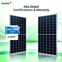Panneaux solaires Aiko haute puissance, double vitrage, 765W 770W 775W 780W 785W 795W 800W, bifaciaux, type N, monocristallins ABC