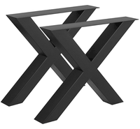 Pieds de Table en bois à revêtement robuste, 16 et 28 pouces, style rustique, noir mat, idéal pour une salle à manger ou une Table basse