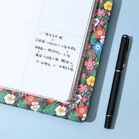 Cuaderno de Tapa de Cuero con Diseño Floral de 60 Hojas para Diario, Notas Diarias, Tamaño A5 y A6