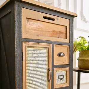 Wholesale Home Living Room Use Farmhouse Rustic Accent Solid Wood Storage Cabinet Vintage Wooden <b>Sideboard</b> 4 Drawers 1 Door <b>ART</b> - Product Image 6