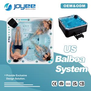 JOYEE Spa de jardin personnalisé pour 2 à 5 personnes, OEM Chine, hôtel, villa, jacuzzi extérieur de luxe Balboa, ABS multi-jacuzzi, bain à remous - Product Image 3