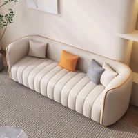 Ensemble de canapés de salon en cuir véritable de luxe, style européen moderne, en forme de L, écologique