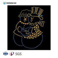 Hongcai noël strass impression transfert personnalisé pour T-shirt strass transfert de chaleur modèle modèle vêtements pour hommes