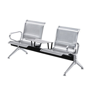 Sillas de espera de acero inoxidable Yijiahao modelo G03 con asientos en fila y pasamanos para uso público en hospitales y aeropuertos - Product Image 2
