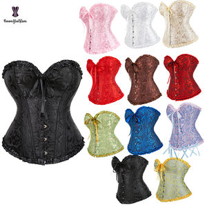 Corsé Verde Elegante de Jacquard con <span class=keywords><strong>Tirantes</strong></span> y Lazo, Estilo Bustier, para Mujeres de Talla Grande - Product Image 2