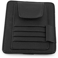 Porte-lunettes de soleil multifonctionnel, assurance et enregistrement, organisateur de pare-soleil de voiture, porte-documents en cuir de voiture
