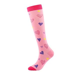 Tùy Chỉnh Của Phụ Nữ S/M-L/Xl Đàn Hồi Stocking Dệt Kim Nén Áp Lực Vớ Cao Crew Logo Cuff Thư Mô Hình Mùa Xuân Mùa - Product Image 3