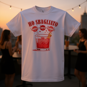 T-shirt promozionale unisex bianca Ho Sbagliato Cocktail - Product Image 3