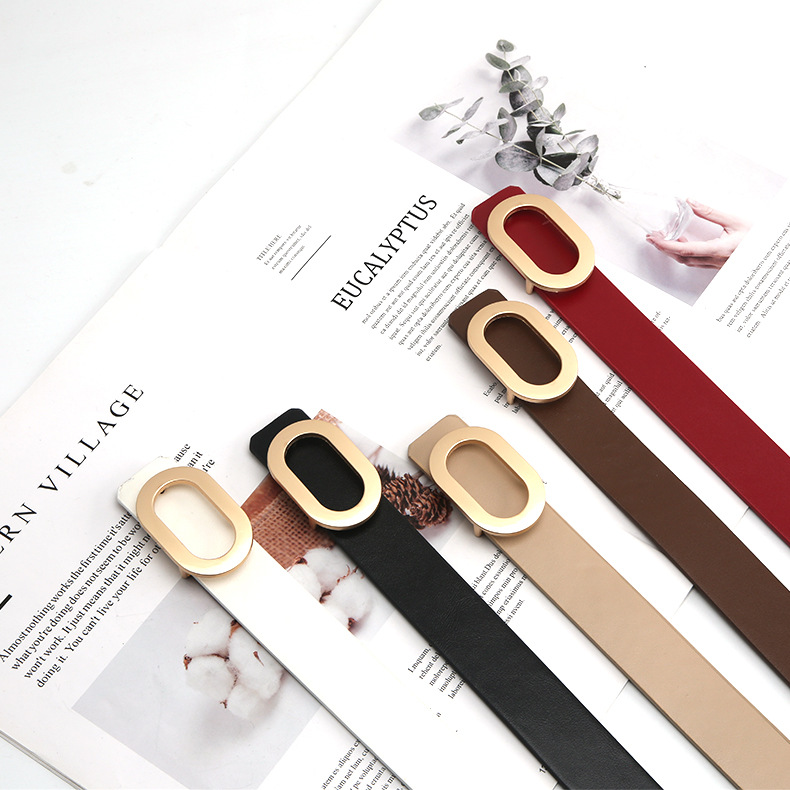 Ремень с металлической пряжкой в стиле ретро для женщин и мужчин, тонкий кожаный пояс с цепочкой на талию для юбки, украшение для платья