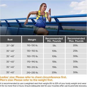 Customized 15/20/25/30LB <b>Strength</b> <b>Training</b> Adjustable Running Weight Vest With Pocket for Walking - Product Image 2