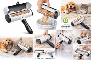 Rodillo Limpiador de Pelusas y Pelo de Mascotas Reutilizable y Extraíble, Cepillo para Eliminar Pelo de Perros y Gatos, para Limpieza de Pelusas de Gatos - Product Image 5