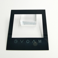 Panneau en verre tactile LCD avec bordure noire, écran à haute transmission lumineuse, verre trempé pour panneau avant de contrôleur