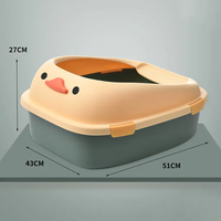 Bac à litière pour chat en matériau PP de haute qualité et accessoires grande taille 51*43cm toilette de nettoyage pour animaux de compagnie
