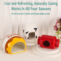 Niche en céramique pour hamster, nid d'été rafraîchissant, maison de glace pour petits animaux, pour hamster syrien et rat de compagnie, décoration de cage