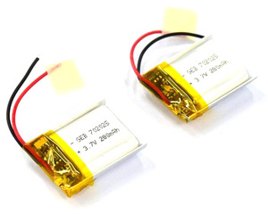 Li 300mah 3,7 v lithium polymer battery 702025 li po 280mah Headphones for - Product Image 2