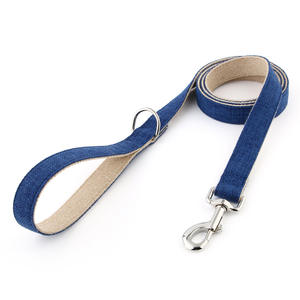 Tali anjing Linen pola padat kerah anjing tali Haulage reflektif gaya olahraga rami murni untuk hewan peliharaan kecil sedang besar - Product Image 3