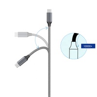 Fábrica Nylon Trenzado Tipo-c 20V 3a Pd Cable de carga rápida Usb C Auf Usb C Kabel 60W 3m