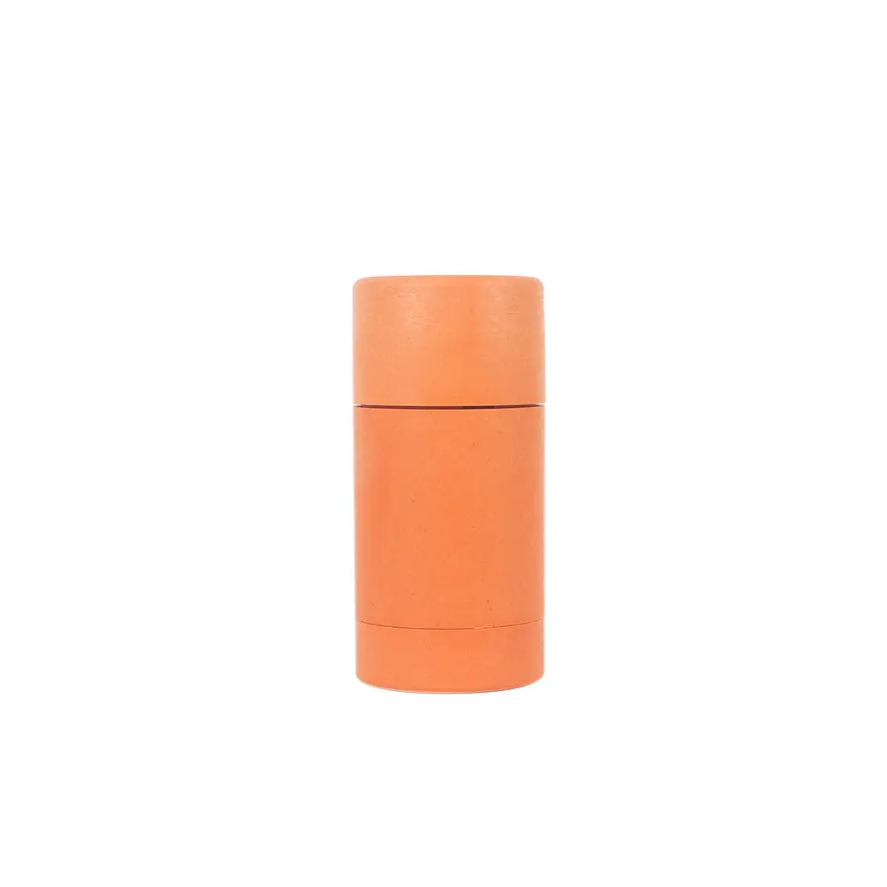 50 ml Wholesale Custom empty biodegradable wheat straw PCR twist up Deodorant Stick Container Round tube Packaging