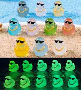 Vente en gros de canards décoratifs qui brillent dans le noir, mini figurines en résine, styles créatifs variés, ornements pour micro-paysages - Product Image 6