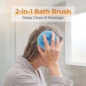 Silicone Scalp Massage <b>Shampoo</b> Brush Exfoliating Deep Cleansing Hair Washing Scalp Massager Soft Flexible OEM ODM - Product Image 3