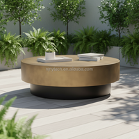 Ensemble de table basse ovale de luxe moderne en acier inoxydable King CT-24 avec matériau en métal inoxydable, meubles de salon