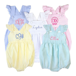 <span class=keywords><strong>Frère</strong></span> soeur correspondant tenues de frères et soeurs grand <span class=keywords><strong>frère</strong></span> petite soeur barboteuse Seersucker bambin bébé bulle tenues de famille - Product Image 3