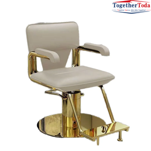 Sillón de Barbería Retro con Mecanismo Hidráulico, Giratorio 360 Grados, en Cuero Sintético para Salones de Belleza - Product Image 6