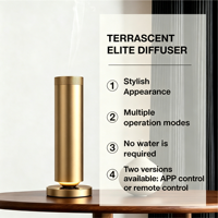 Diffuseur d'arômes ultrasonique en forme de tour avec éclairage LED, batterie rechargeable, design métallique autoportant