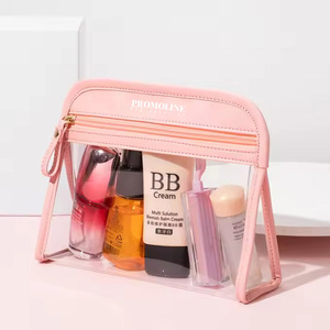 Sac de Maquillage Transparent en PVC à Logo Personnalisé, Trousse de Toilette de Voyage Portable avec Pochette Zippée, Rangement pour Cosmétiques et <span class=keywords><strong>Accessoires</strong></span> de <span class=keywords><strong>Beauté</strong></span> - Product Image 3