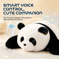 Jouet Panda Interactif Intelligent en Fourrure Douce de Qualité Supérieure, Matériaux Écologiques Certifiés EN71 et Approuvés CPC, Interaction Vocale et Linguistique