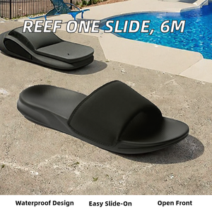 <span class=keywords><strong>Sandalias</strong></span> <span class=keywords><strong>Reef</strong></span> One Slide para Hombre, Negras, Impermeables, Sintéticas, Punta Abierta, Talla 6M - Product Image 2