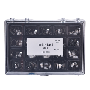 Anneau molaire dentaire en argent, convertible et adhésible, pour orthodontie, accessoire dentaire manuel - Product Image 2