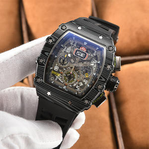 High Quality Men's Quartz Silicone Tape Watch Multi-Functional Barrel Sports Leisure Antique Style 18mm Alloy - Product Image 5