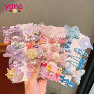 Pinces à cheveux pour enfants ensemble d'accessoires de cheveux fantaisie emballage en carton en métal épingles à cheveux mignonnes de mode en gros - Product Image 2